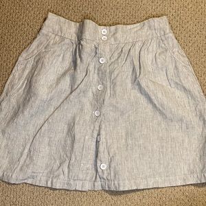 Bluish stripes (see pic) skirt elastic waist and working buttons